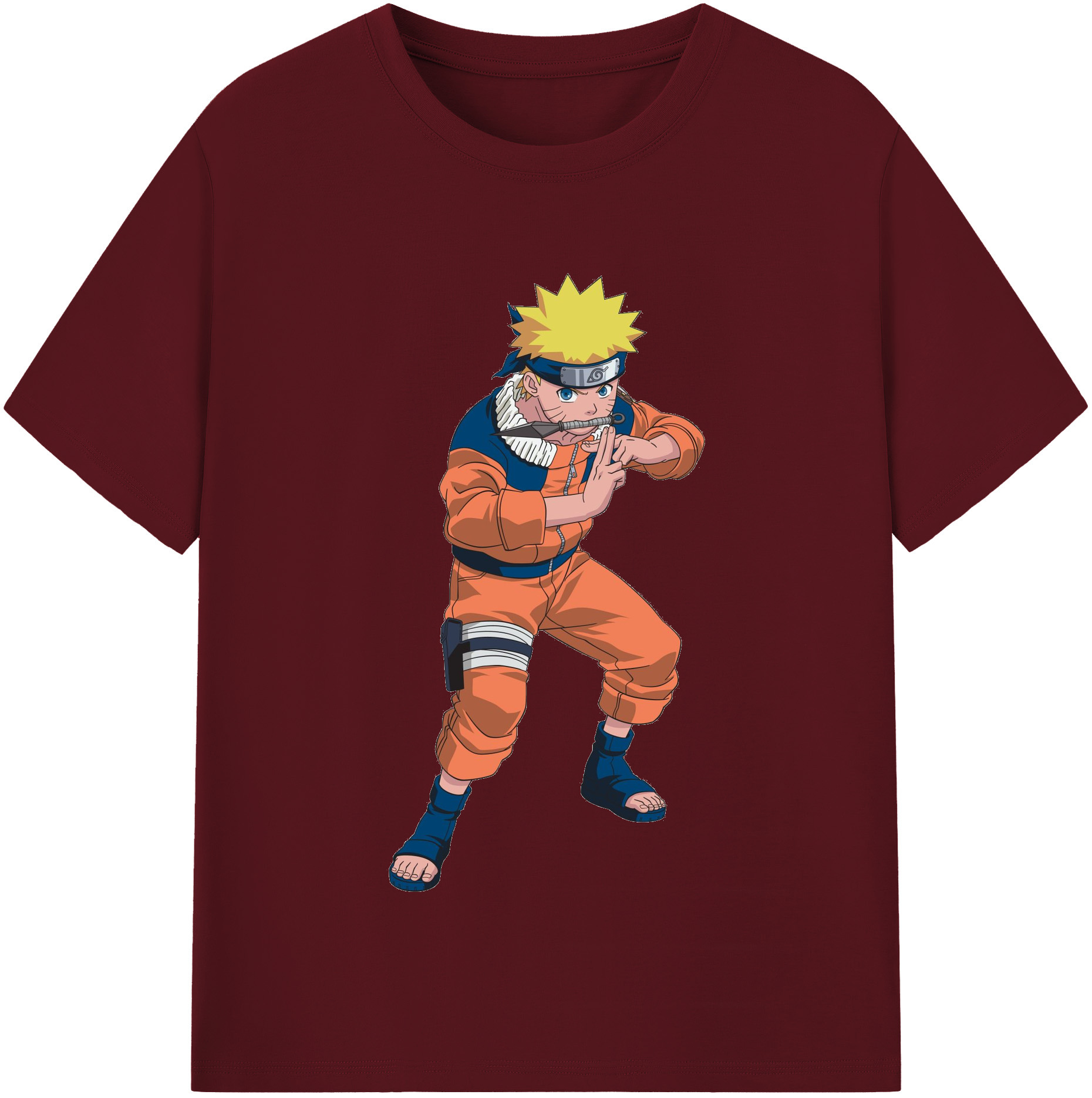 （画像用） NARUTO -ナルト- うずまき ナルト Uzumaki Naruto 綿100％半袖Tシャツ（フロントプリント）